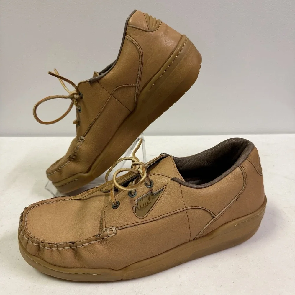 RARE Original 1986 Nike Jordan 2 Boat Shoes Moses 2 Tan Leather Size 10 Vintage